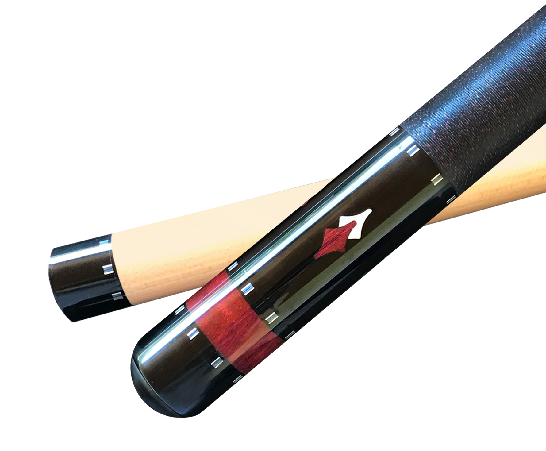 Bill Howard Cue - Purpleheart wood with silver inlays